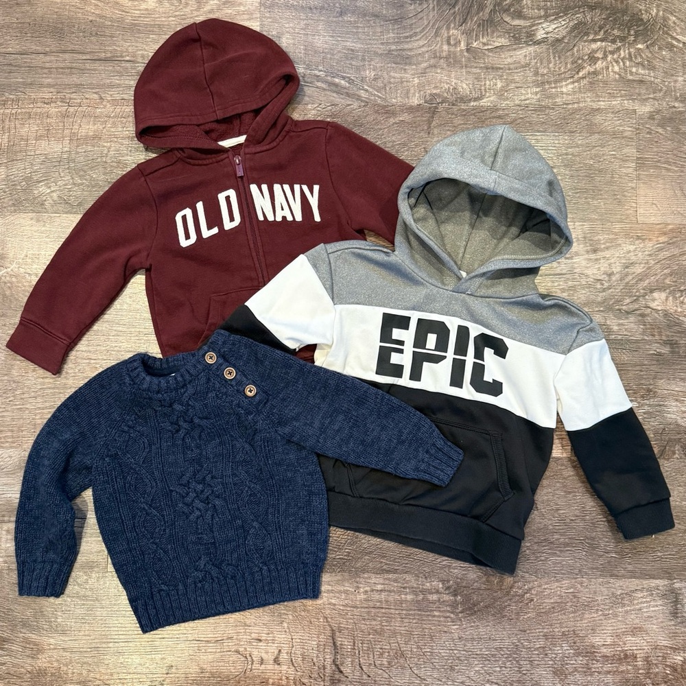 Baby Toddler Hoodie Sweater Bundle Size 18-24 Months Old Navy Crazy 8